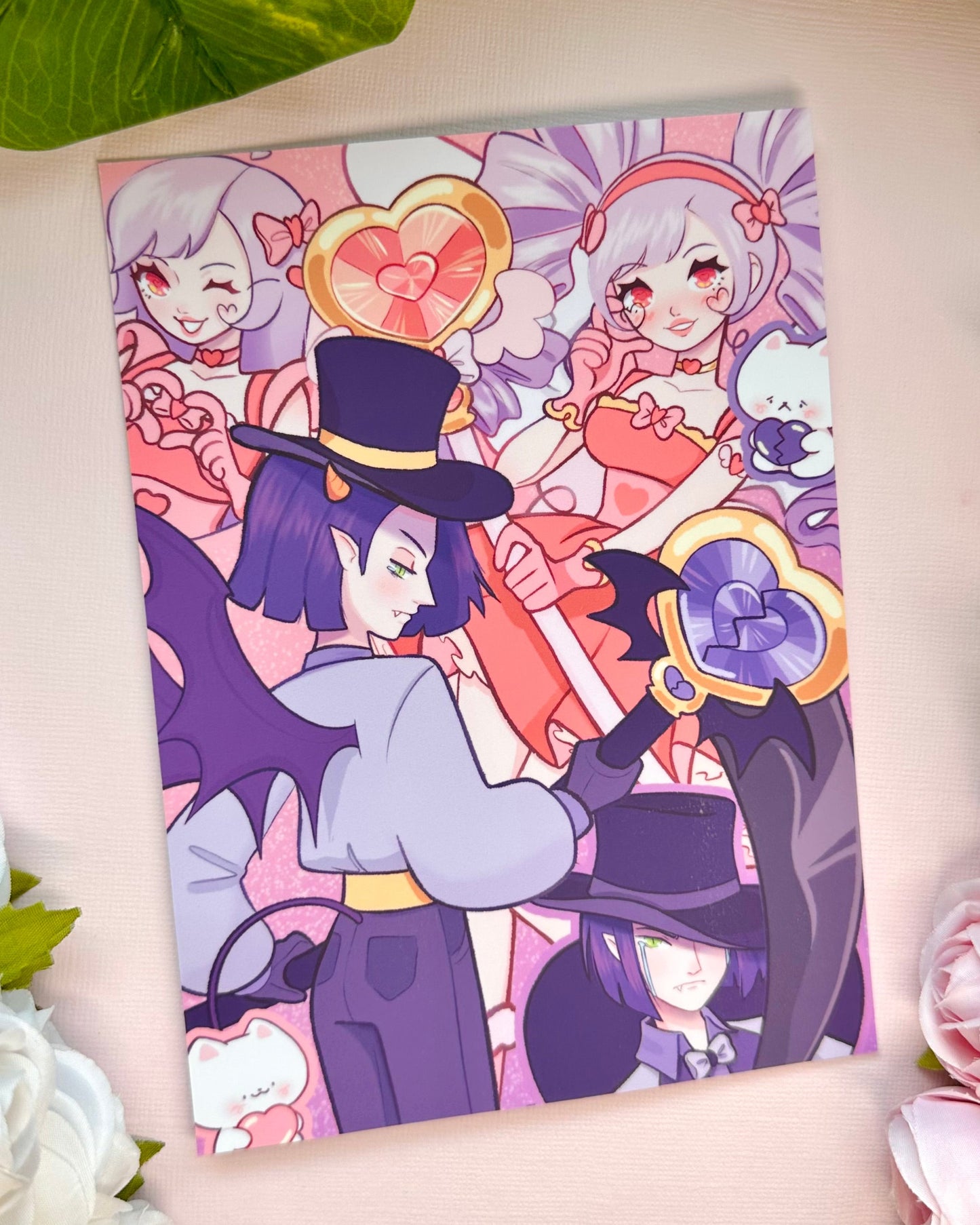 Valentine's day Cupids V.4 Art Print! 💗💔 Magical Girls V.4