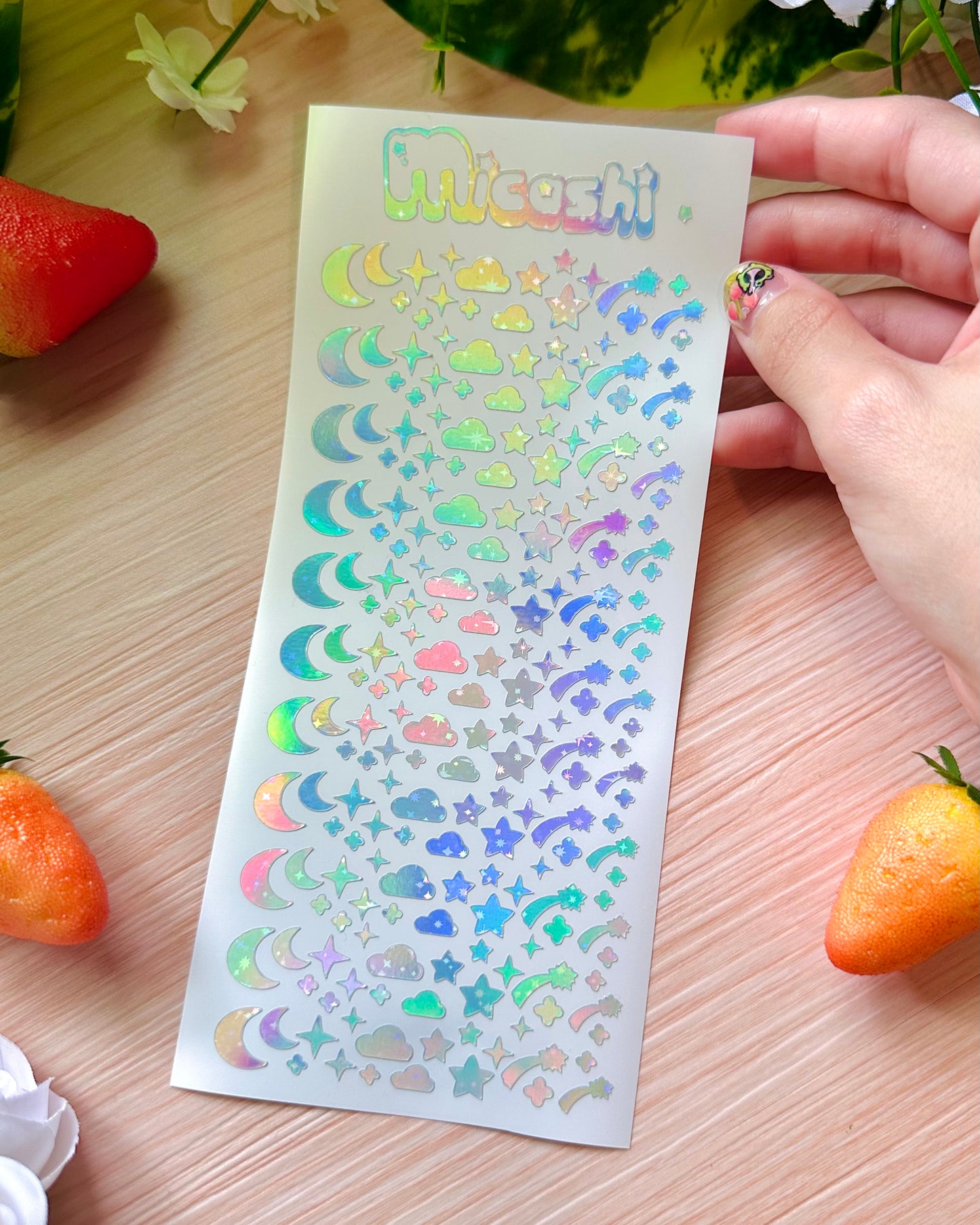 Sky Holographic Stickers Sheet