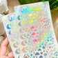 Deco Holographic Stickers Sheet (16 Styles options)