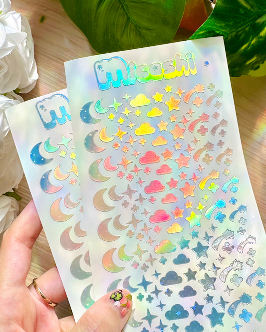 Sky Holographic Stickers Sheet