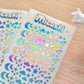 Sky Holographic Stickers Sheet