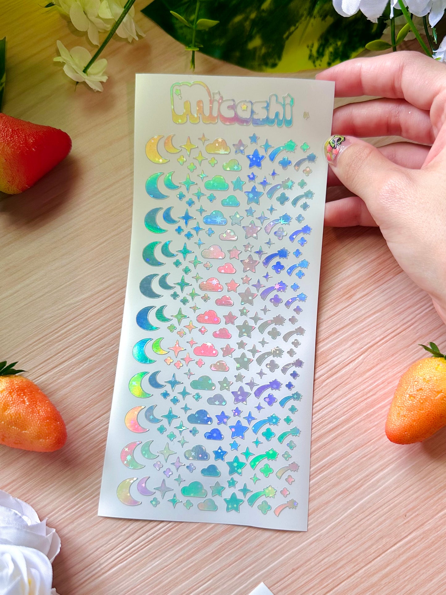 Sky Holographic Stickers Sheet