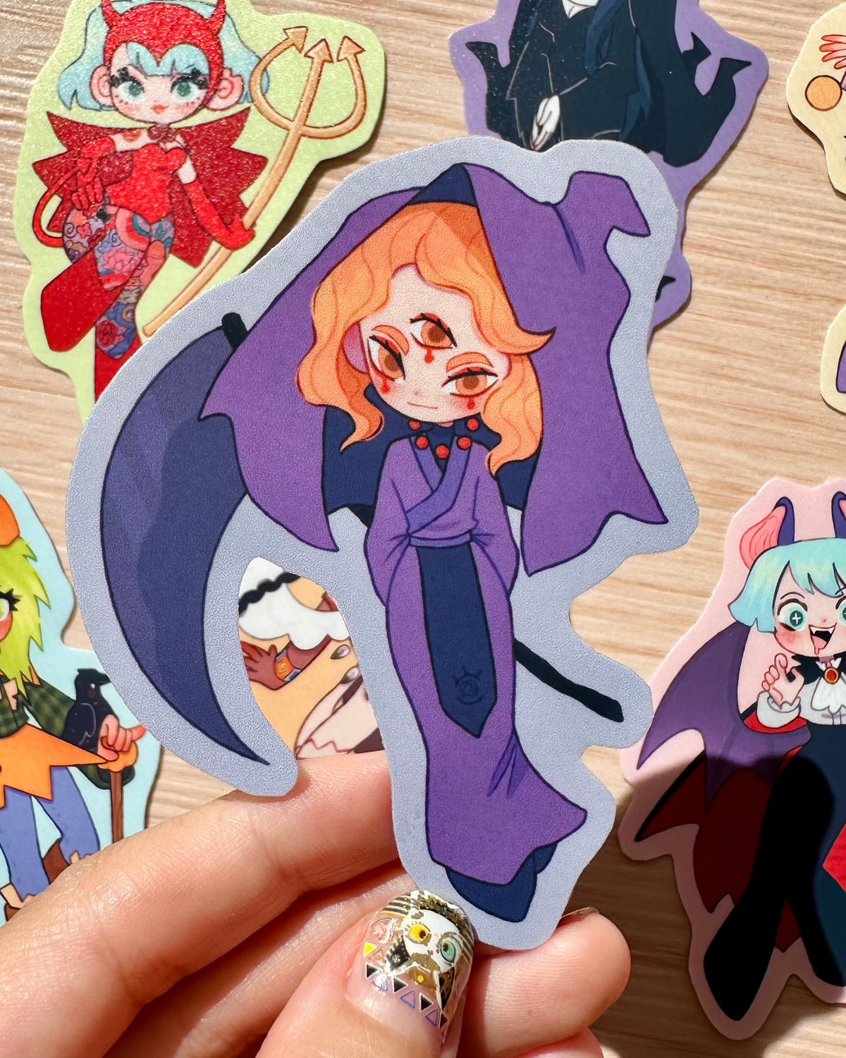 Original Characters vinyl sticker set!🎃