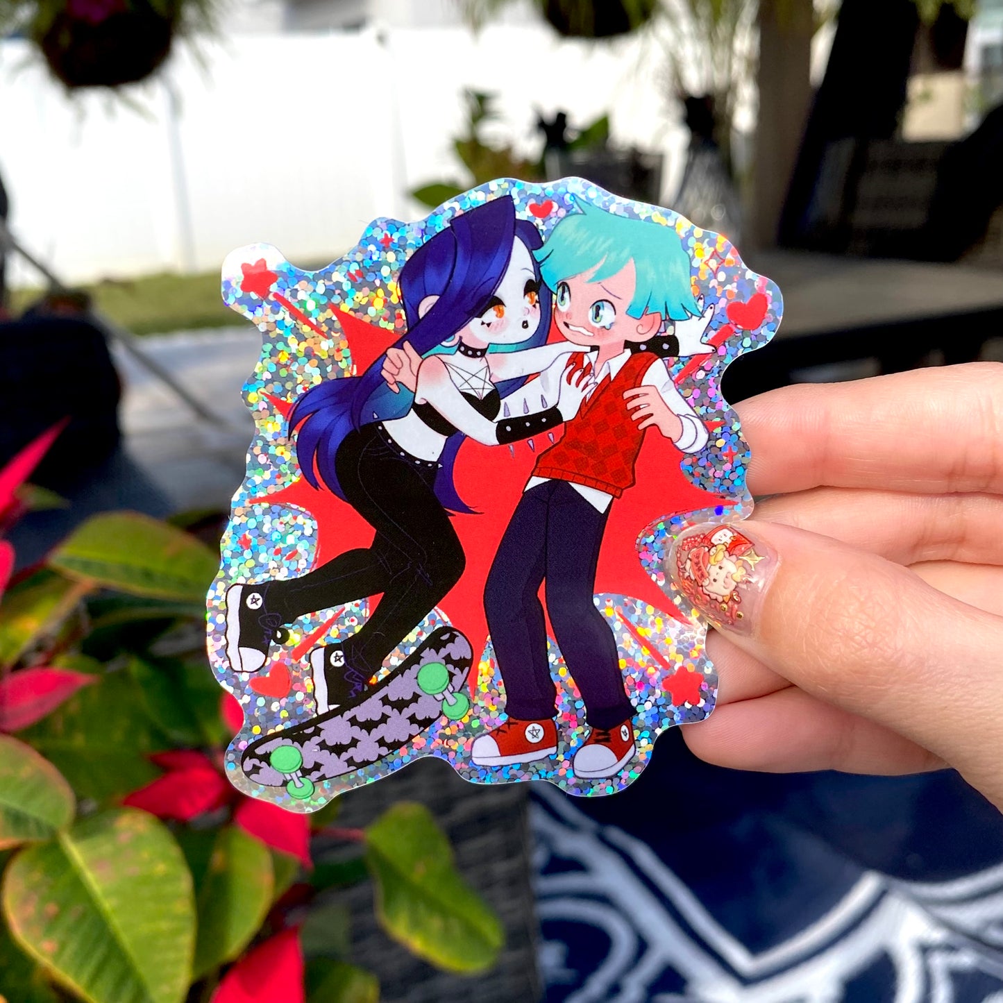 Micaela and Soushin glitter sticker trio!