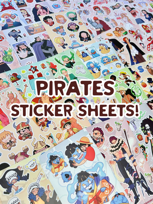 Pirates vinyl sticker sheets! :D