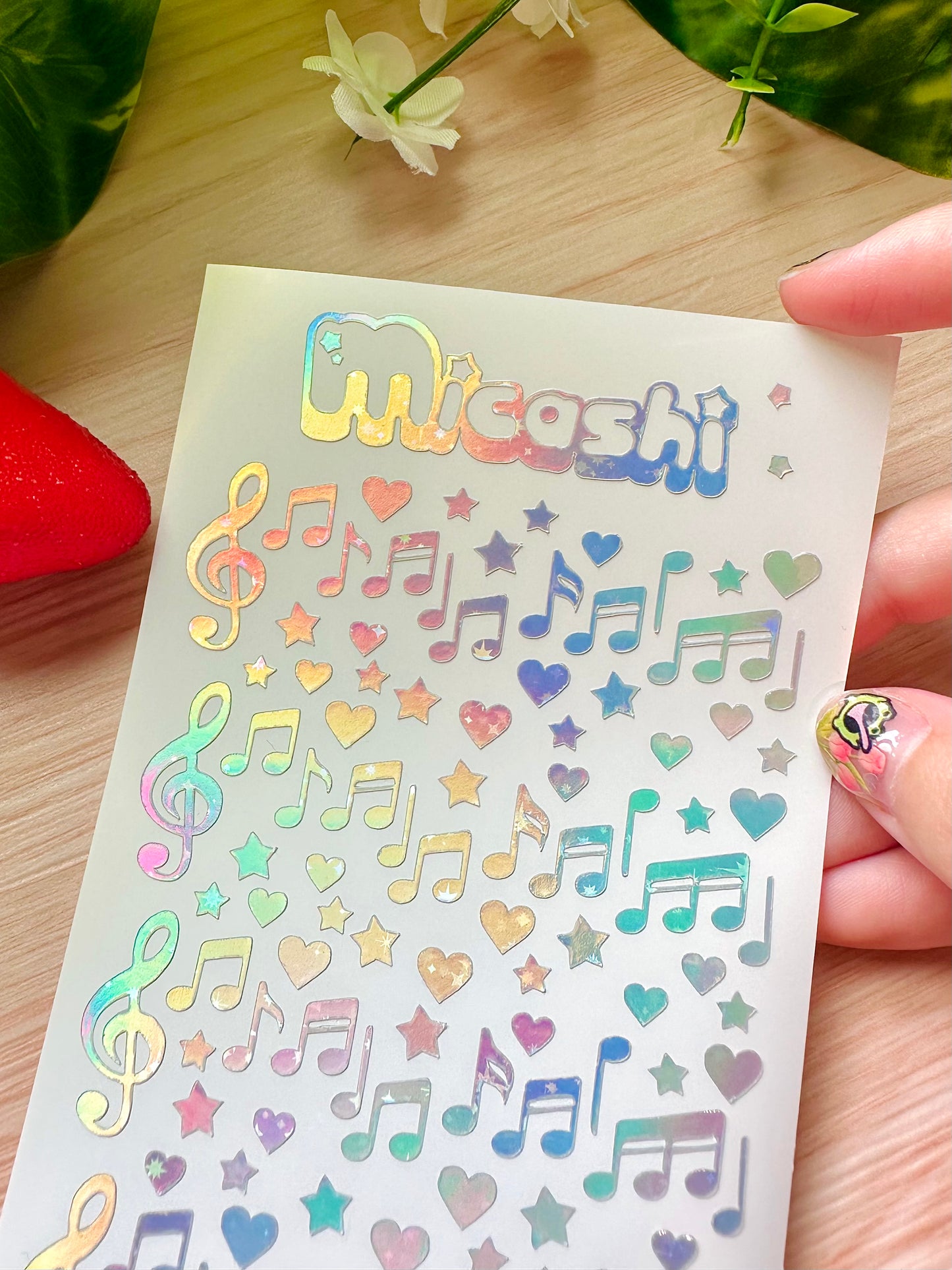 Deco Holographic Stickers Sheet (16 Styles options)