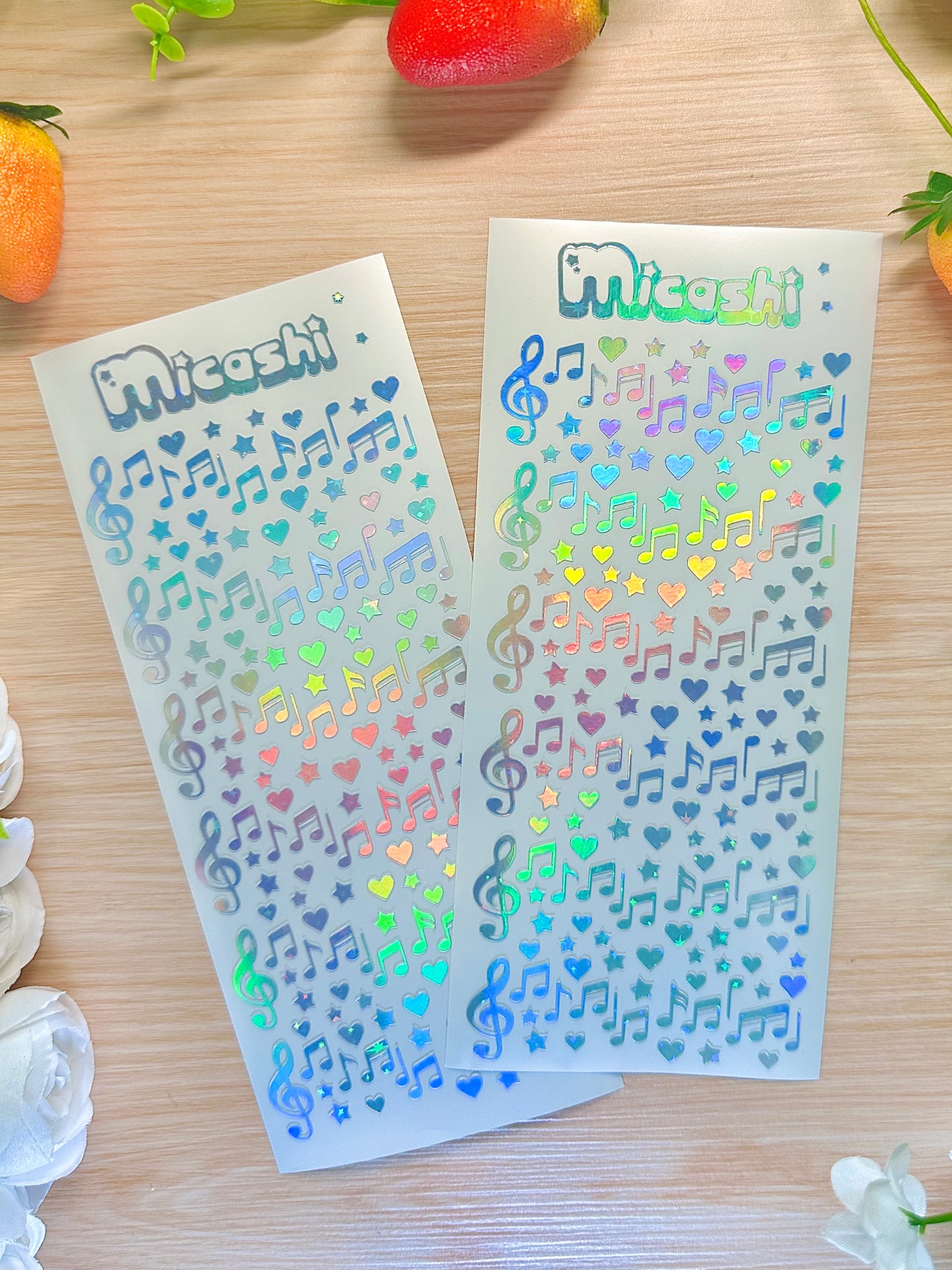 Music Holographic Stickers Sheet