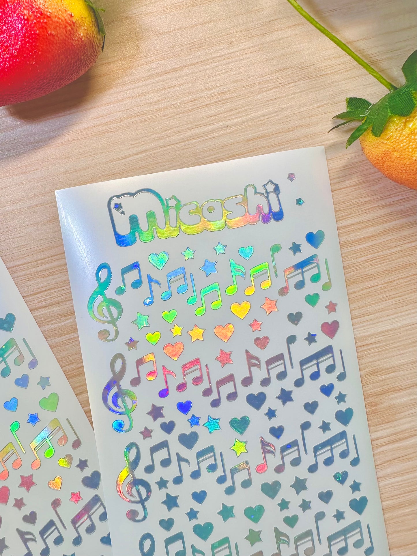 Music Holographic Stickers Sheet
