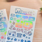Retro Tecno Holographic stickers sheet