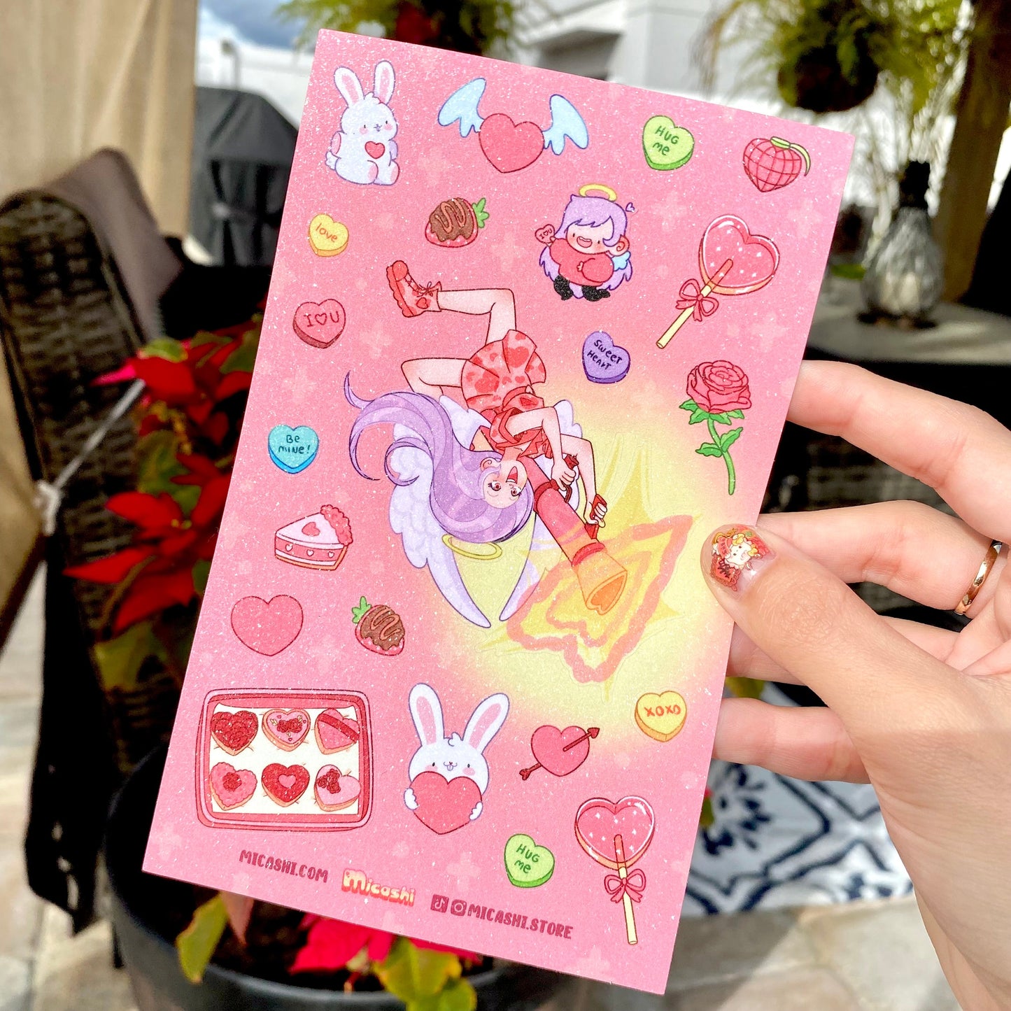 Valentine's day Cupids 💗💔 Duo Glitter Stickers