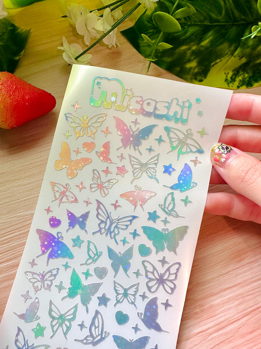 Butterflies Holographic Sticker Sheet