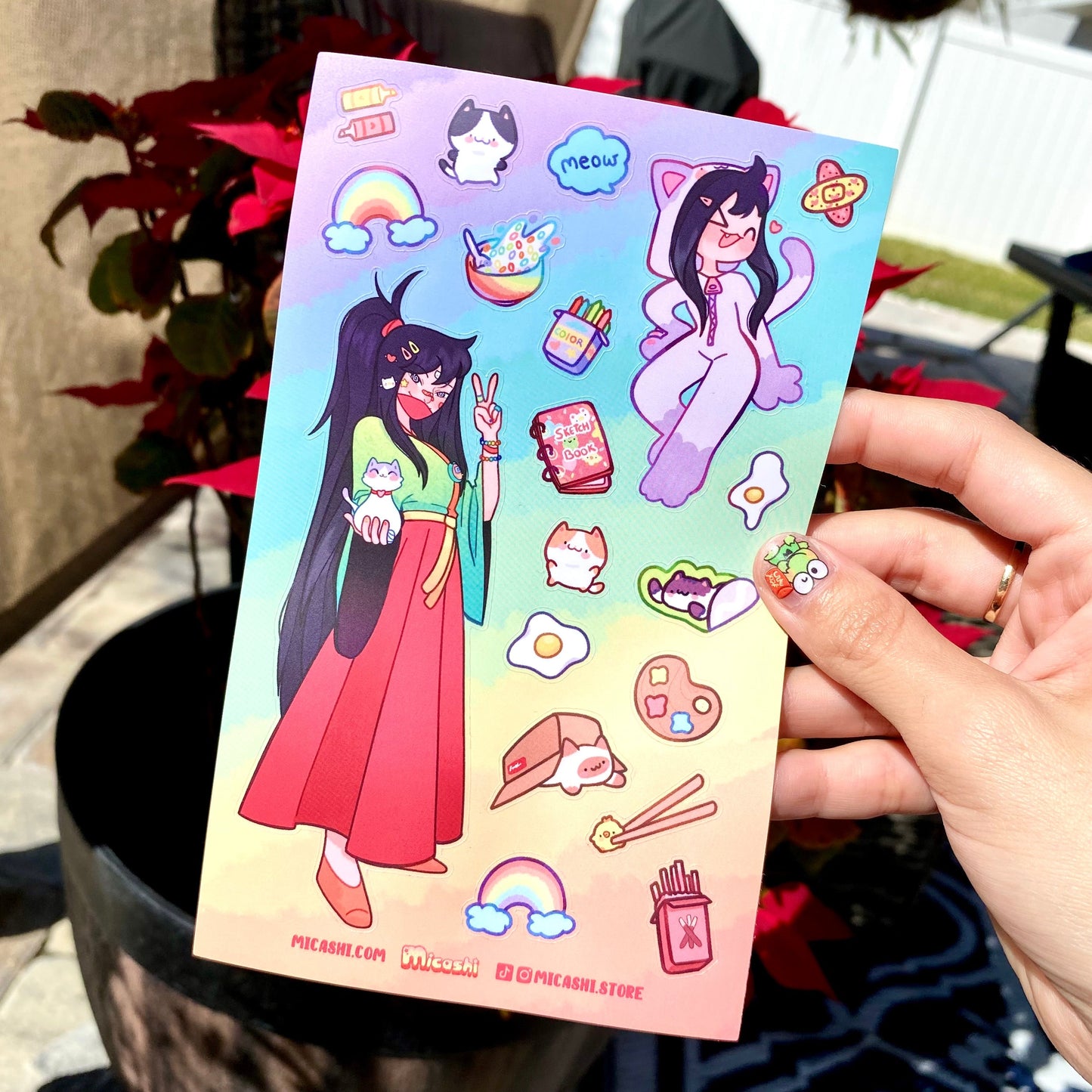 Cat Miori holographic stickers!