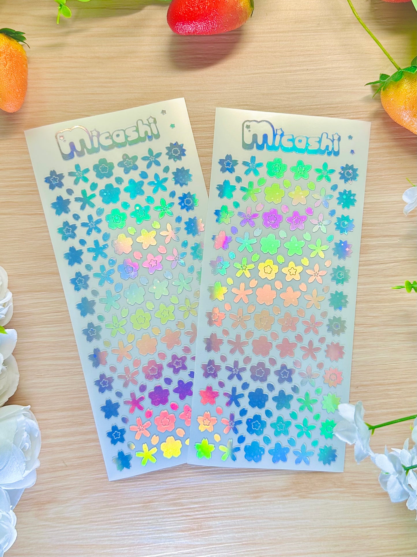 Flowers Holographic Stickers Sheet