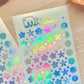 Flowers Holographic Stickers Sheet