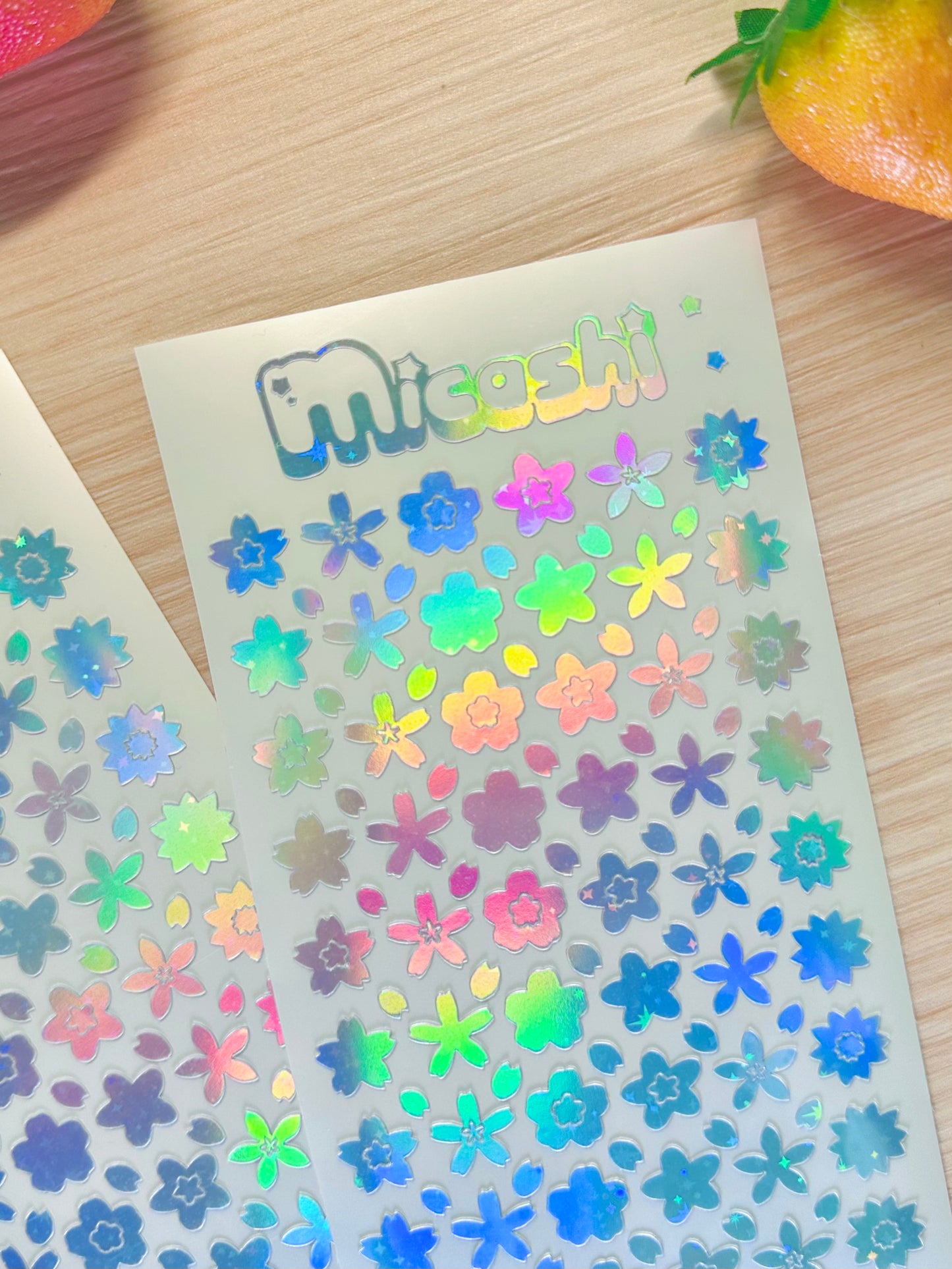 Flowers Holographic Stickers Sheet