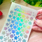 Flowers Holographic Stickers Sheet