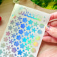 Flowers Holographic Stickers Sheet