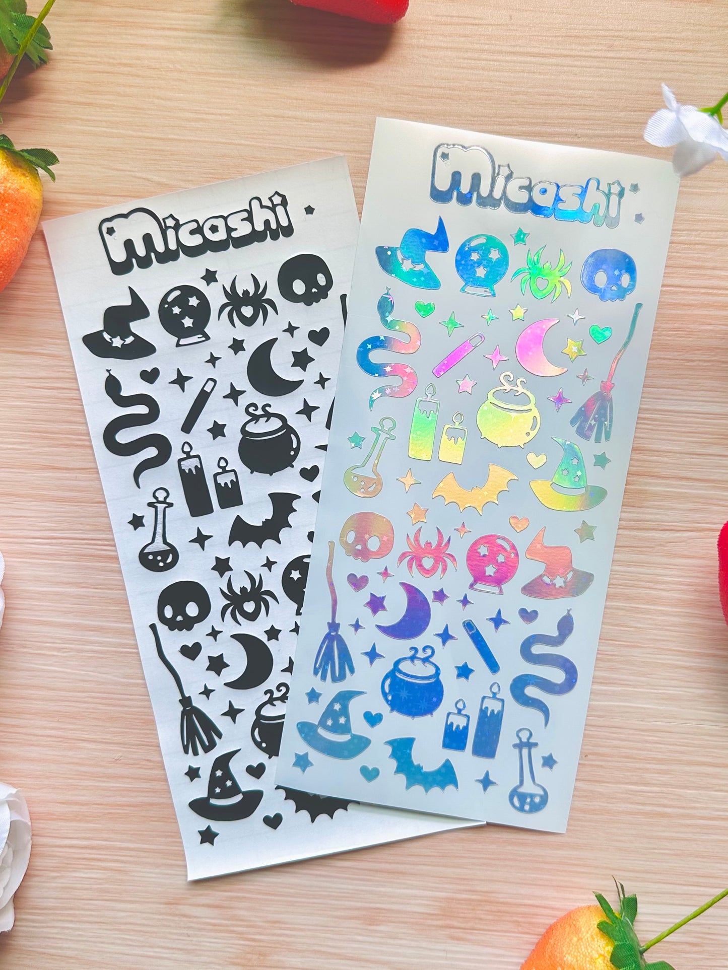 Spooky Magic Wtich Holographic Stickers Sheet