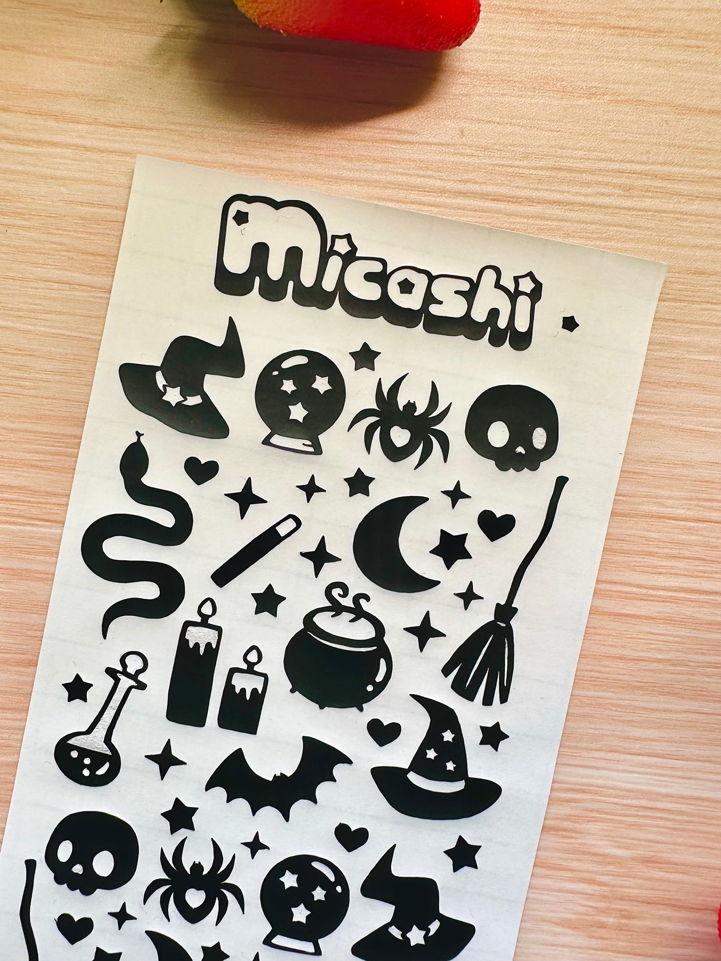 Spooky Magic Wtich Holographic Stickers Sheet