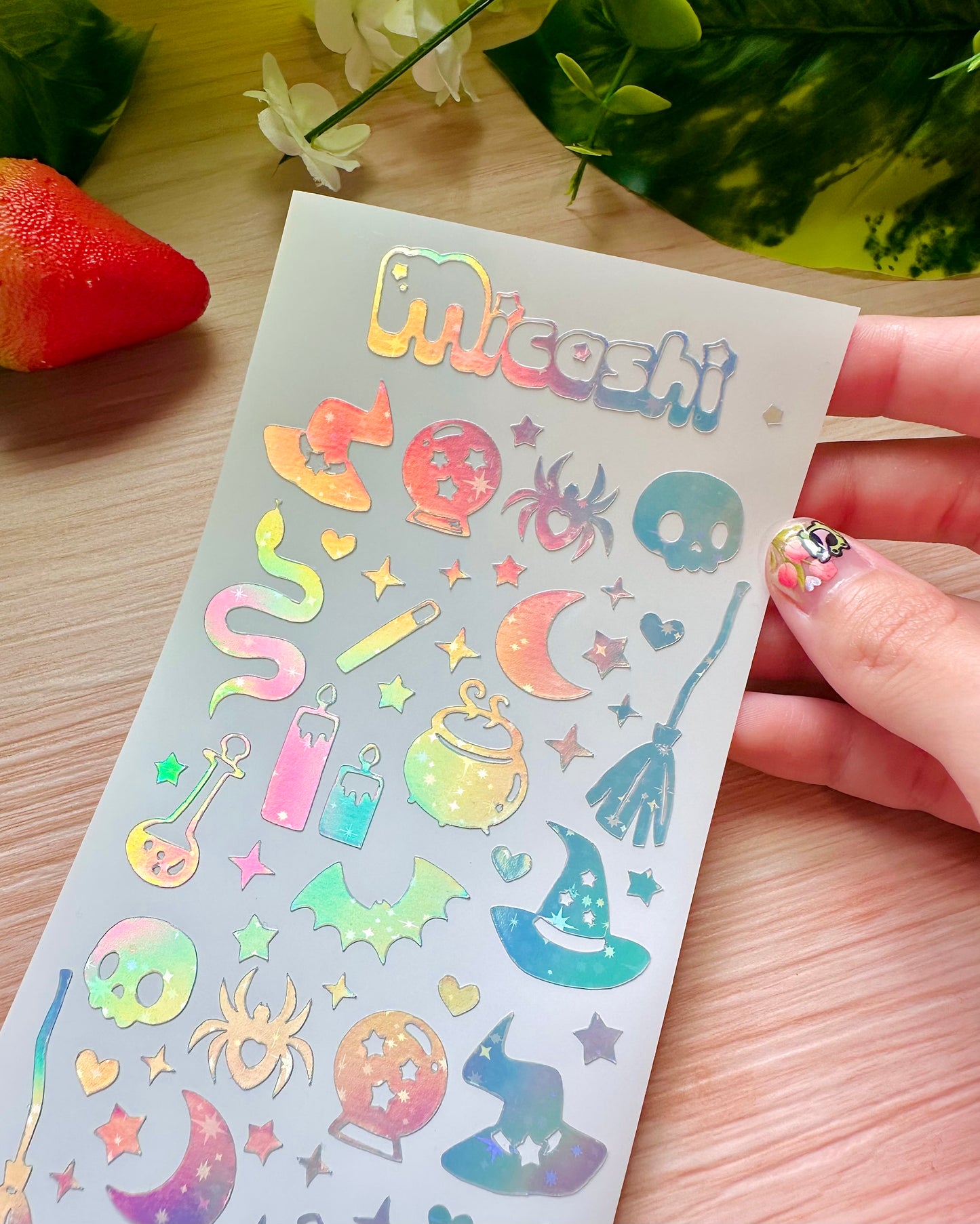 Deco Holographic Stickers Sheet (16 Styles options)