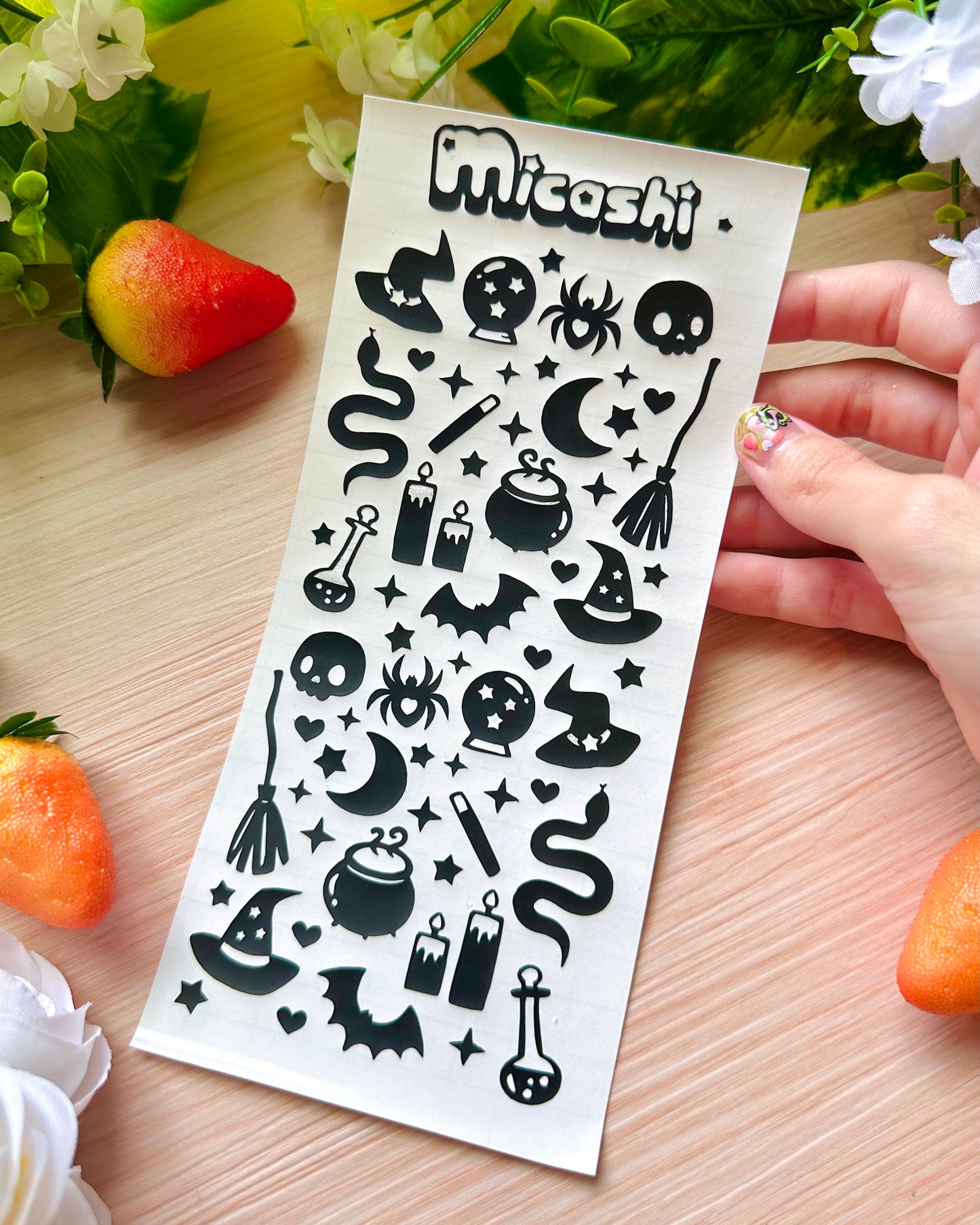 Spooky Magic Wtich Holographic Stickers Sheet