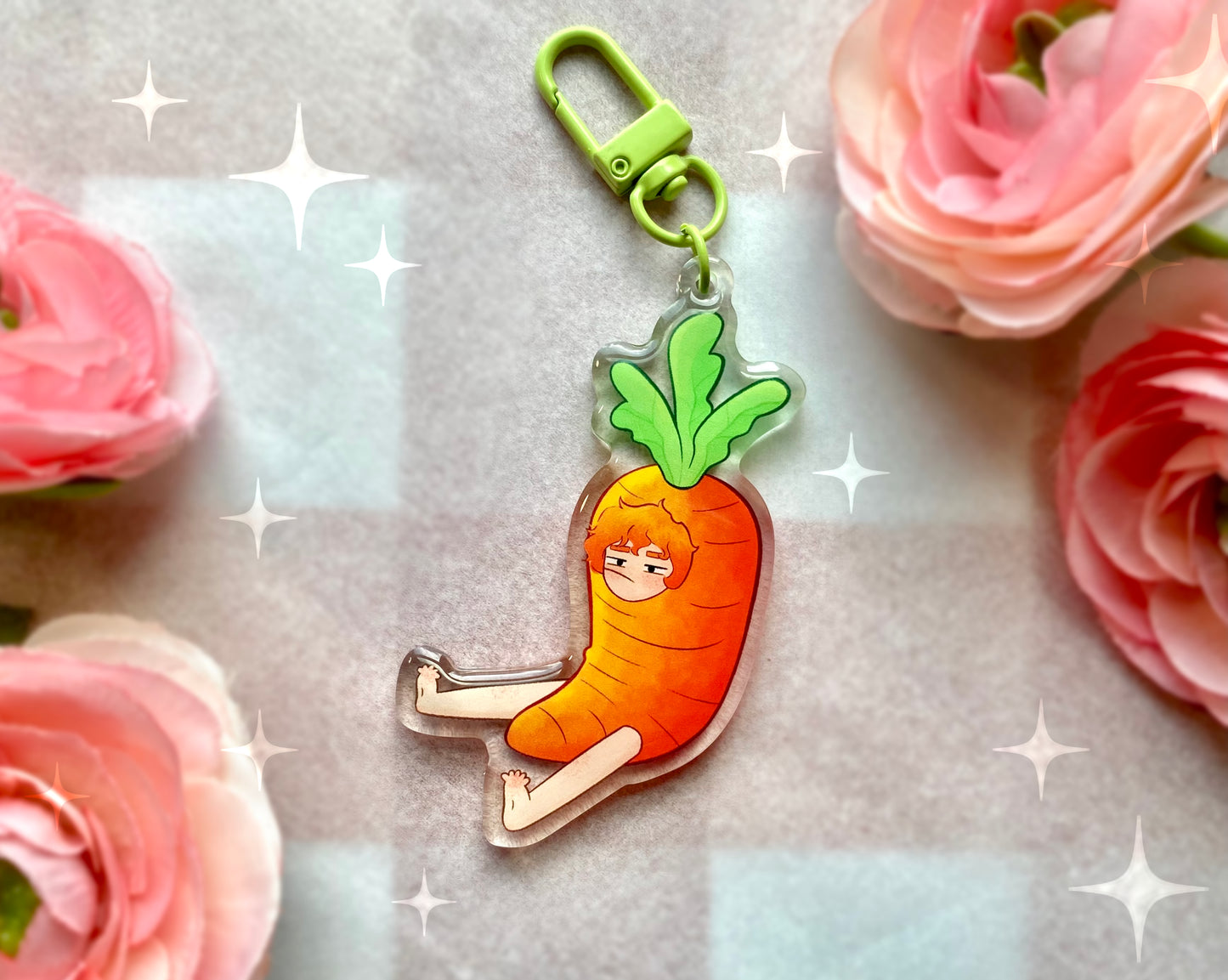 Carrot Boy Acrylic Charm 2.5" Double sided