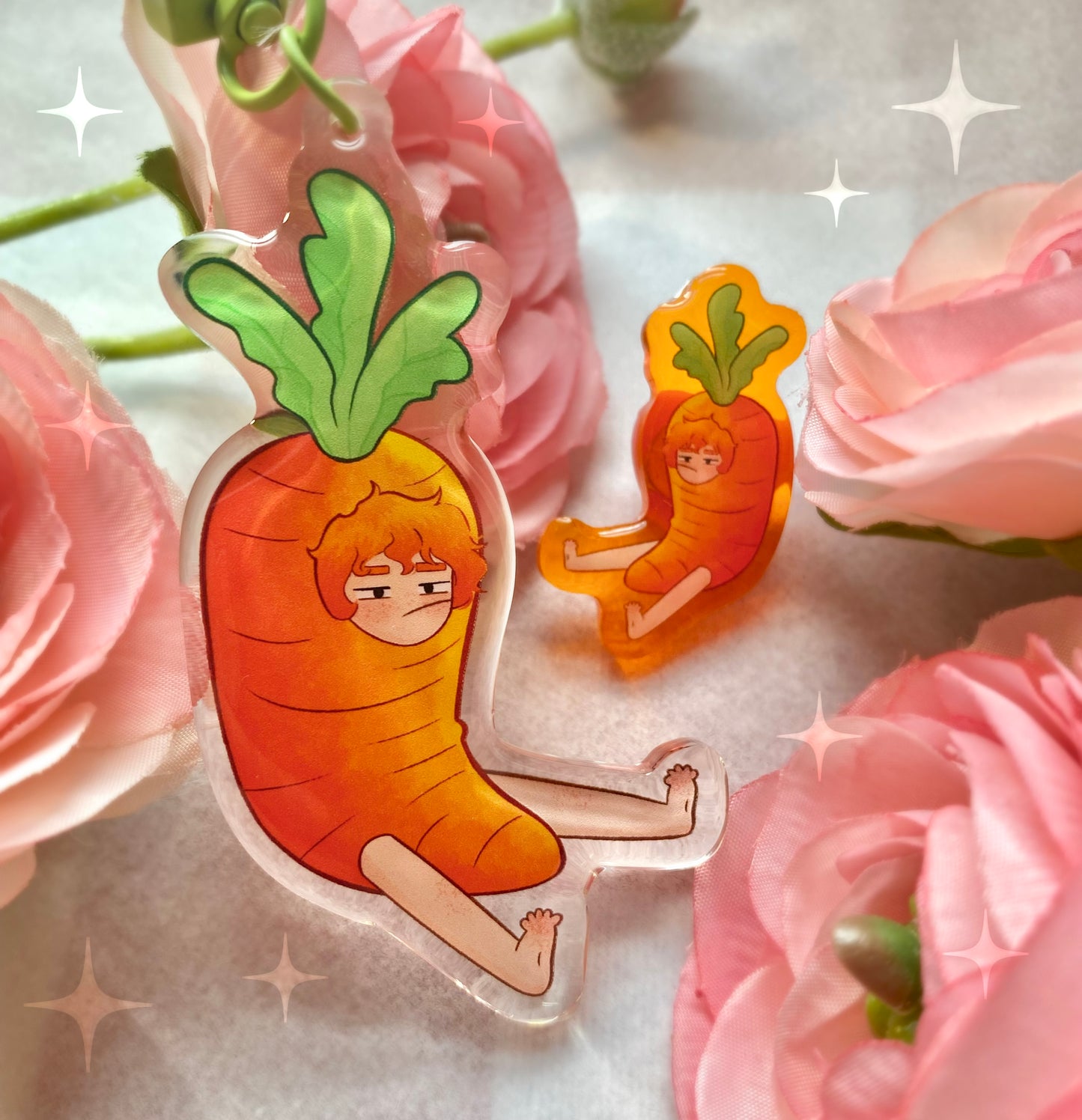 Carrot Boy Acrylic Charm 2.5" Double sided