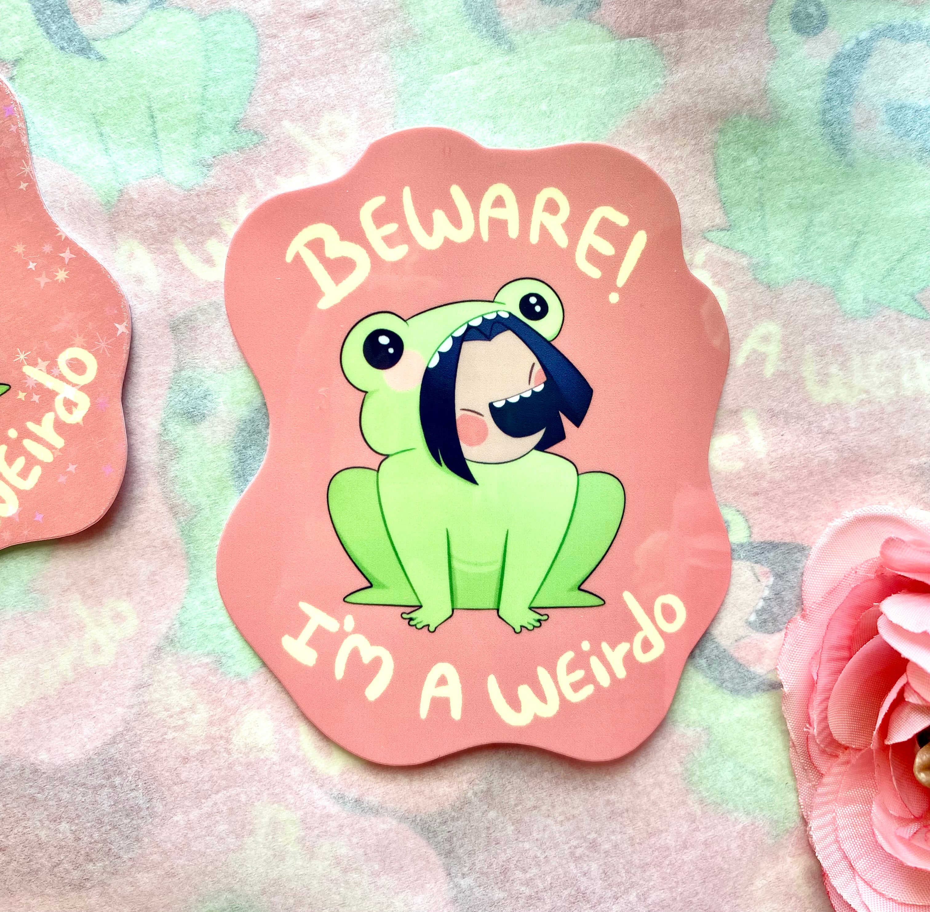 Weirdo Examples Beware I'm a Weirdo vinyl Sticker – Micashi Store