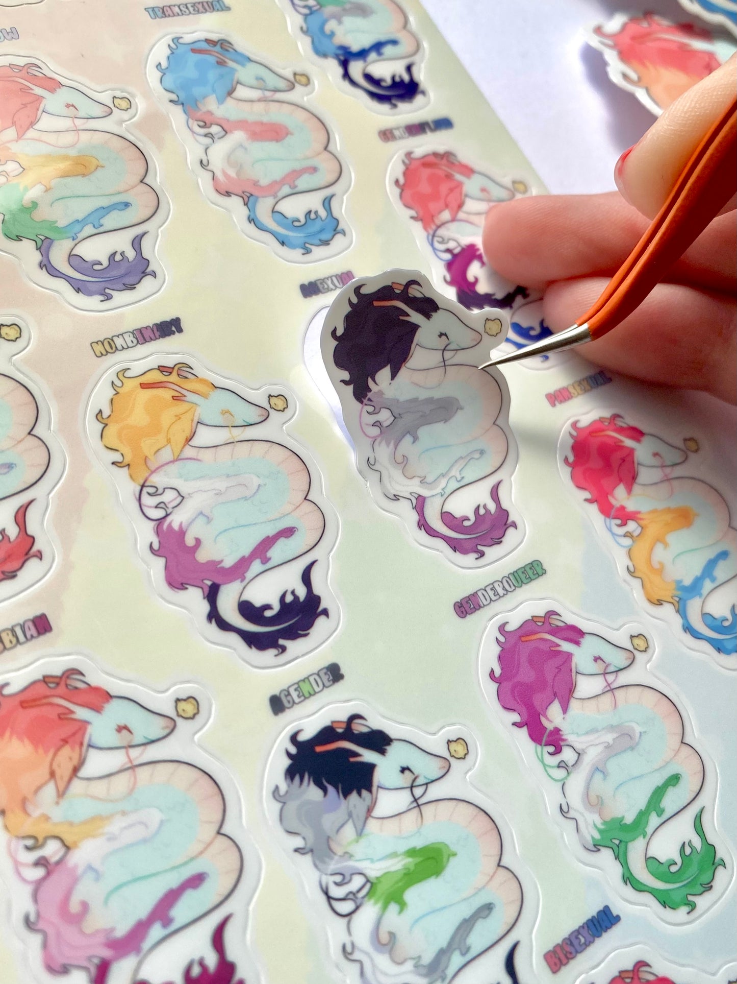 Pride Dragon Sticker Sheet | LGBTQ+ Flags