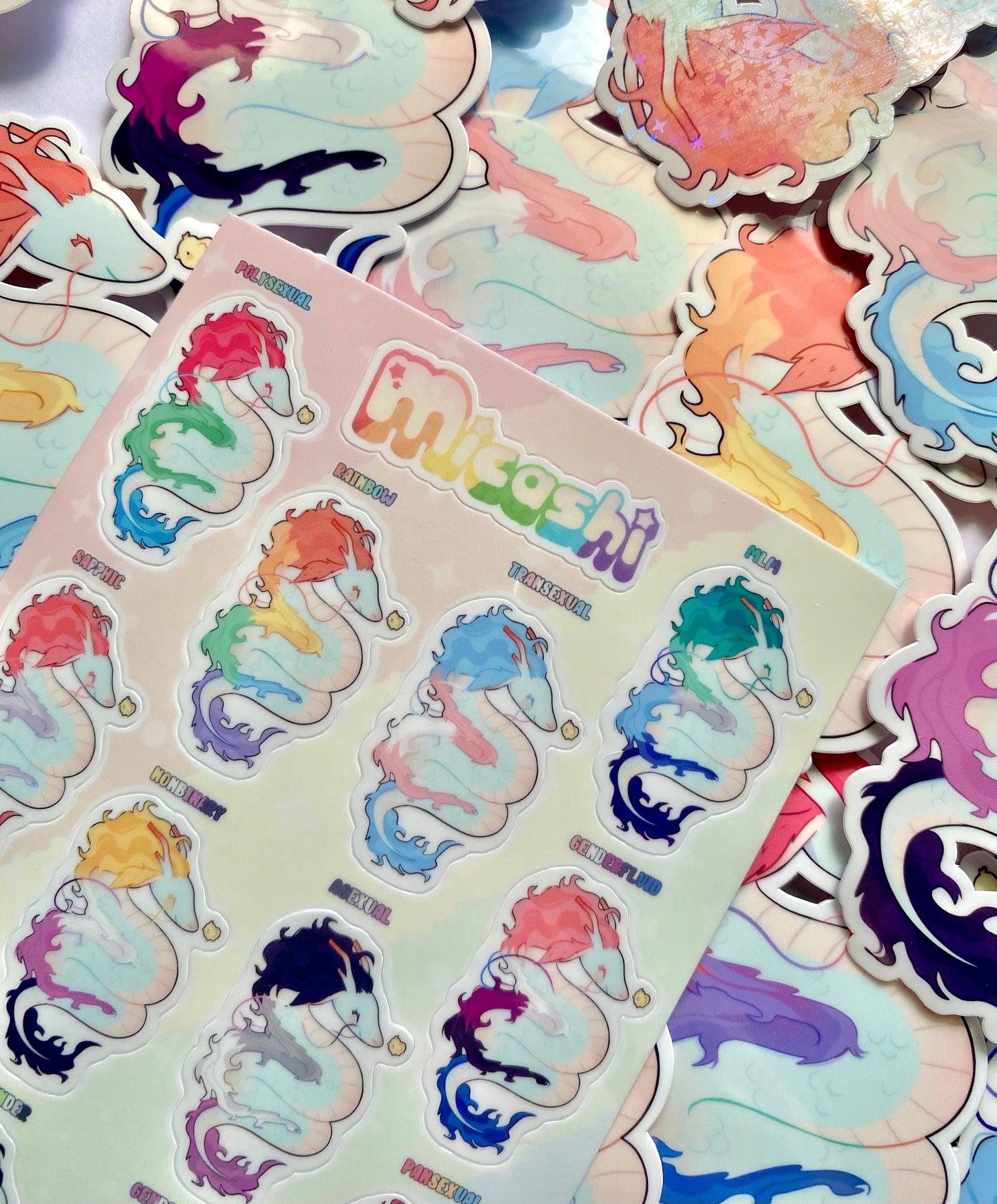 Pride Dragon Sticker Sheet | LGBTQ+ Flags