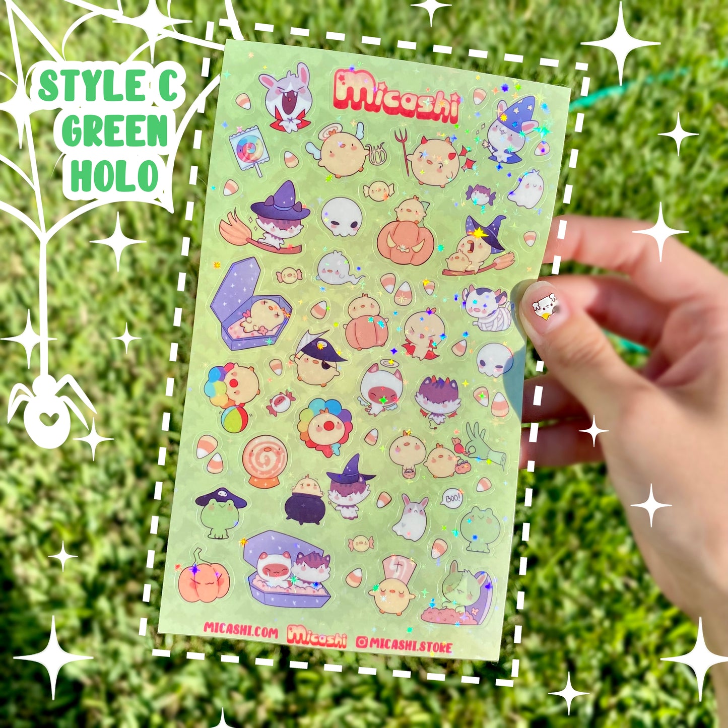 Spooky Pipa Friends Sticker sheets! - Halloween cute kawaii stickers