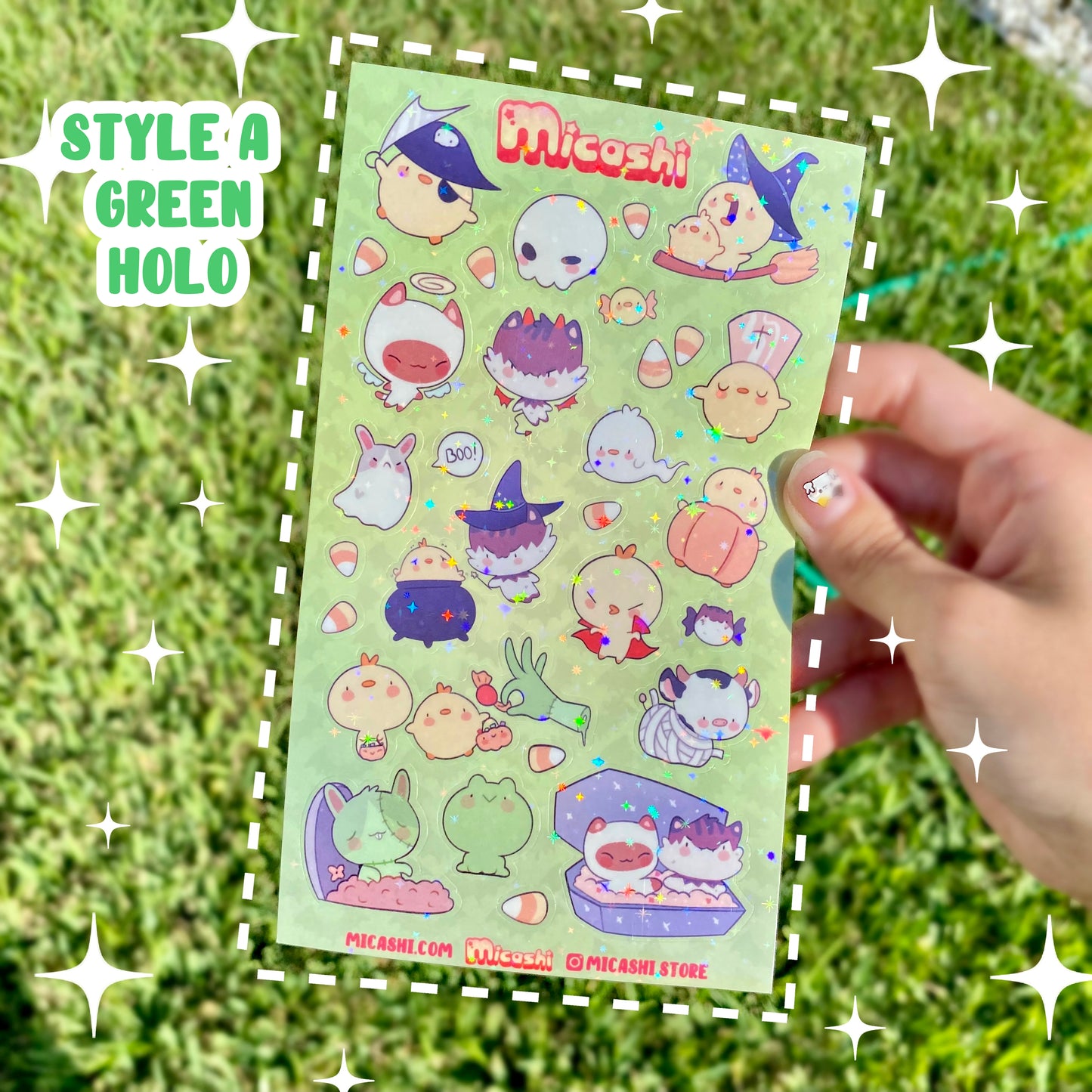 Spooky Pipa Friends Sticker sheets! - Halloween cute kawaii stickers