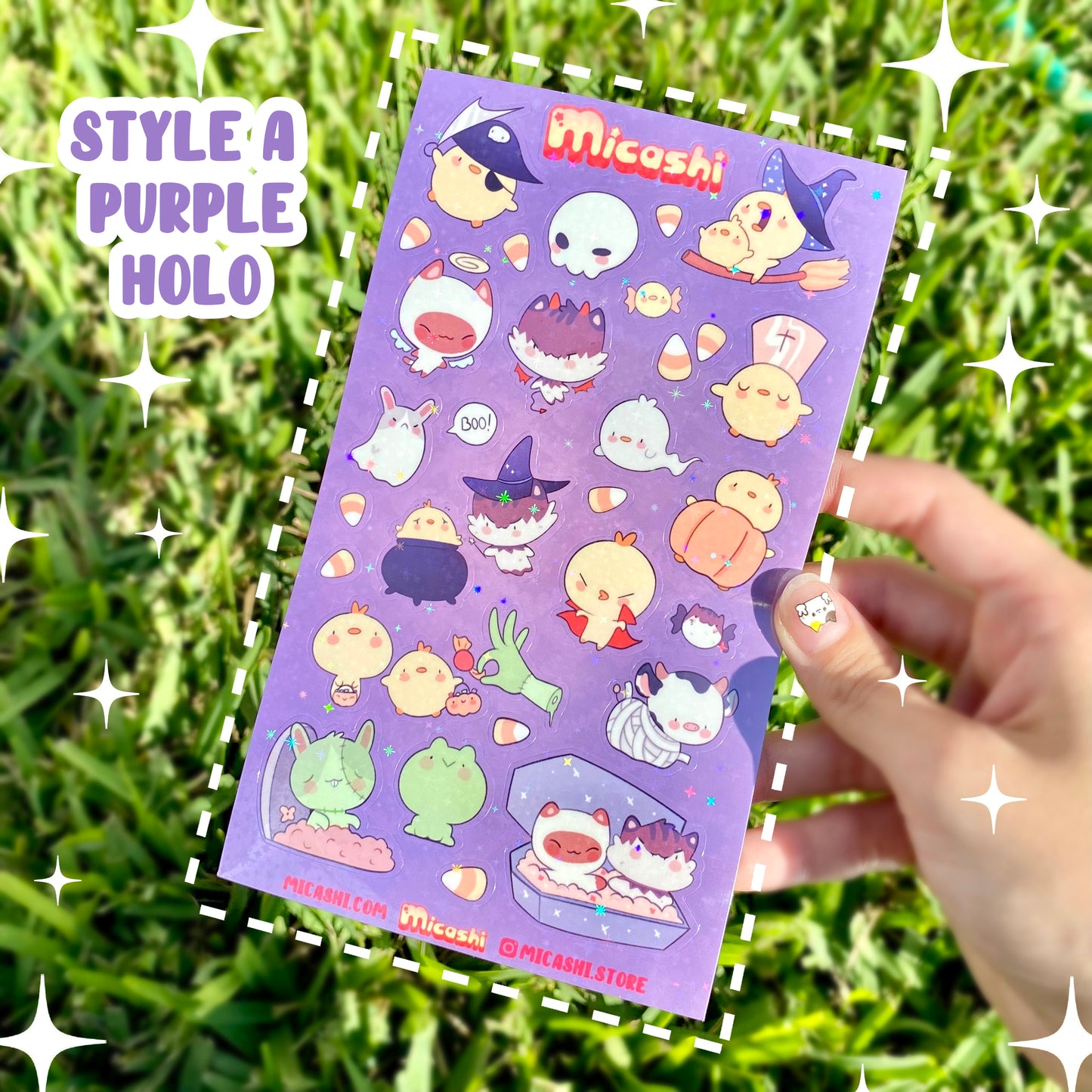 Spooky Pipa Friends Sticker sheets! - Halloween cute kawaii stickers