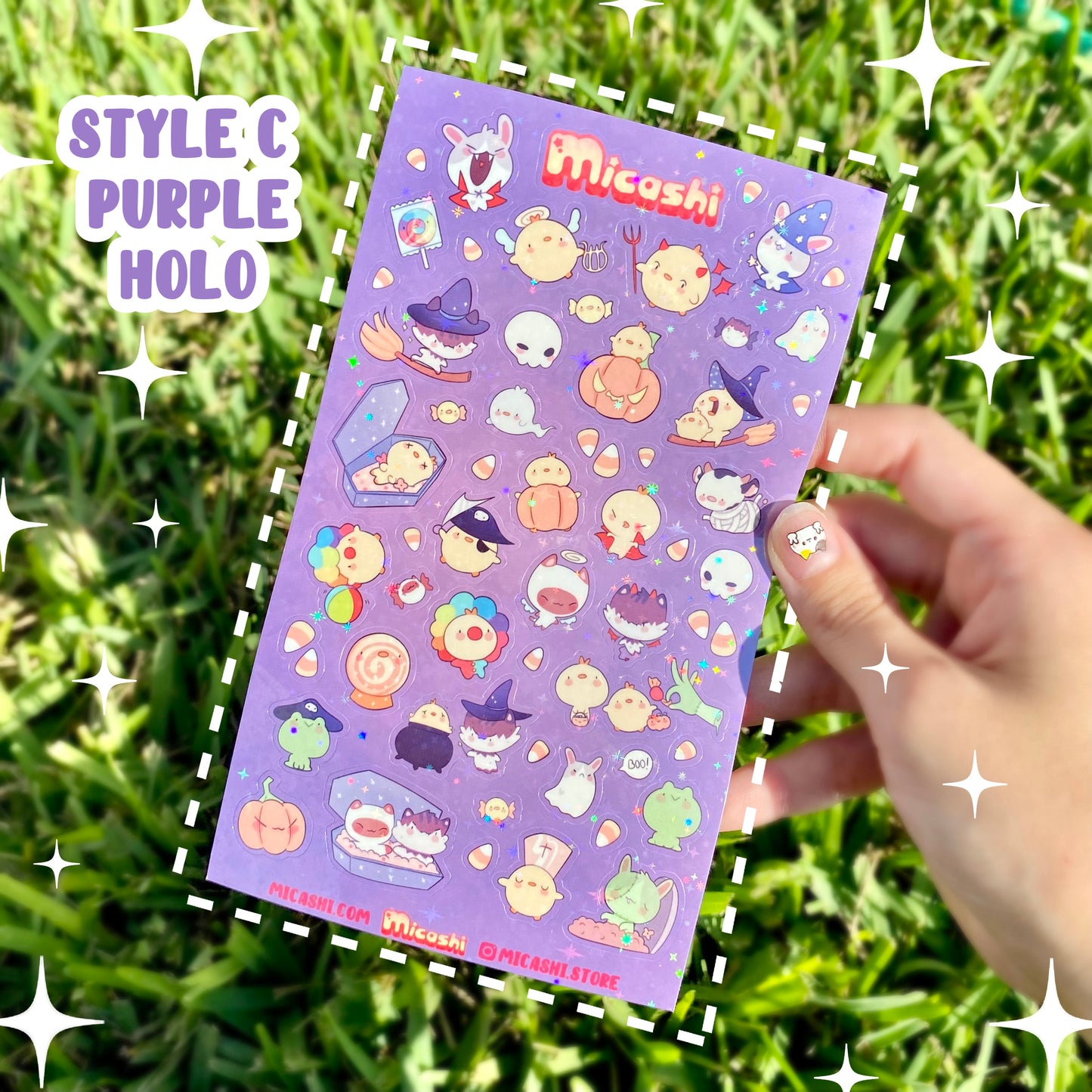 Spooky Pipa Friends Sticker sheets! - Halloween cute kawaii stickers