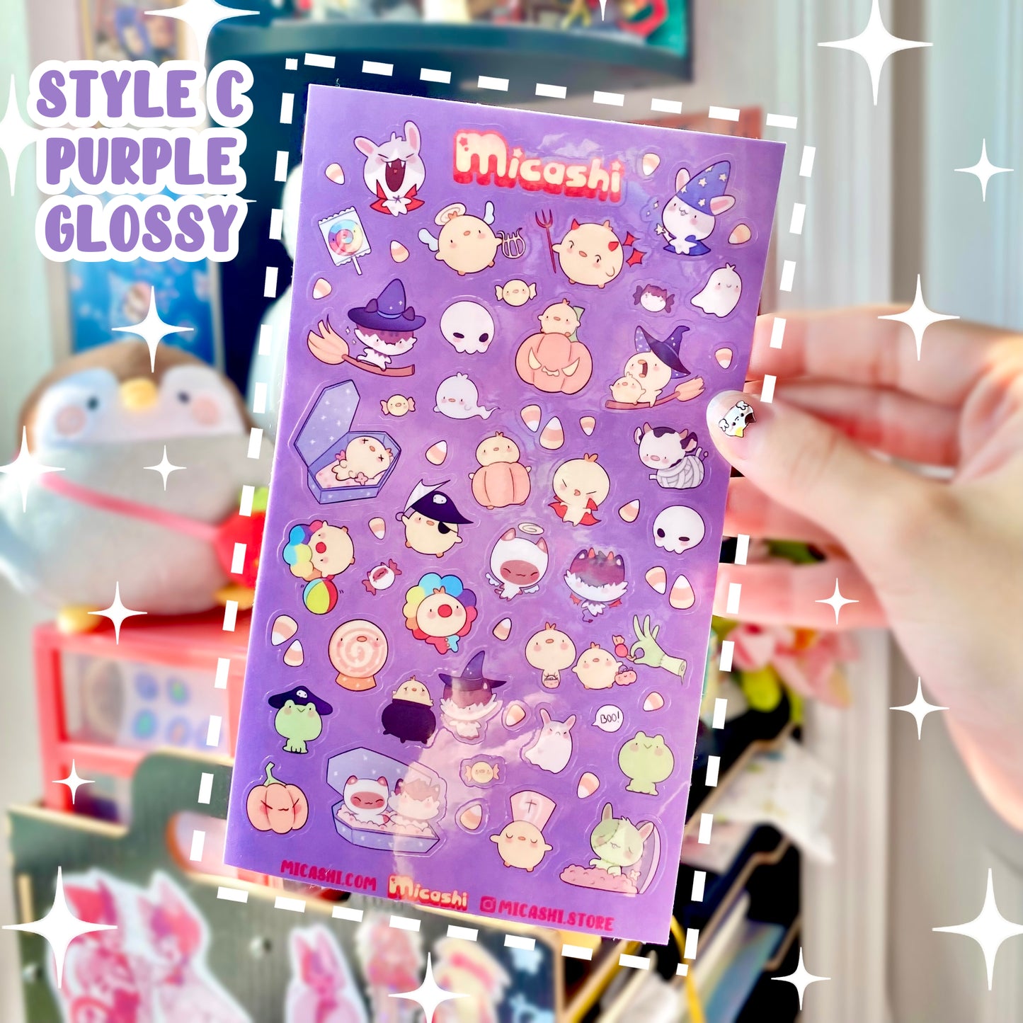 Spooky Pipa Friends Sticker sheets! - Halloween cute kawaii stickers