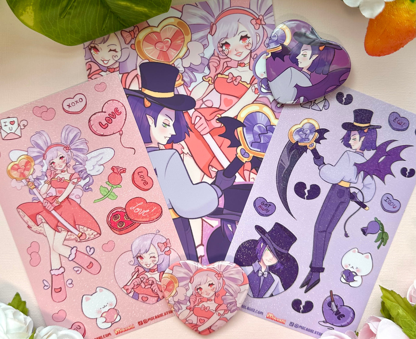 Valentine's day Cupids V.4 Art Print! 💗💔 Magical Girls V.4