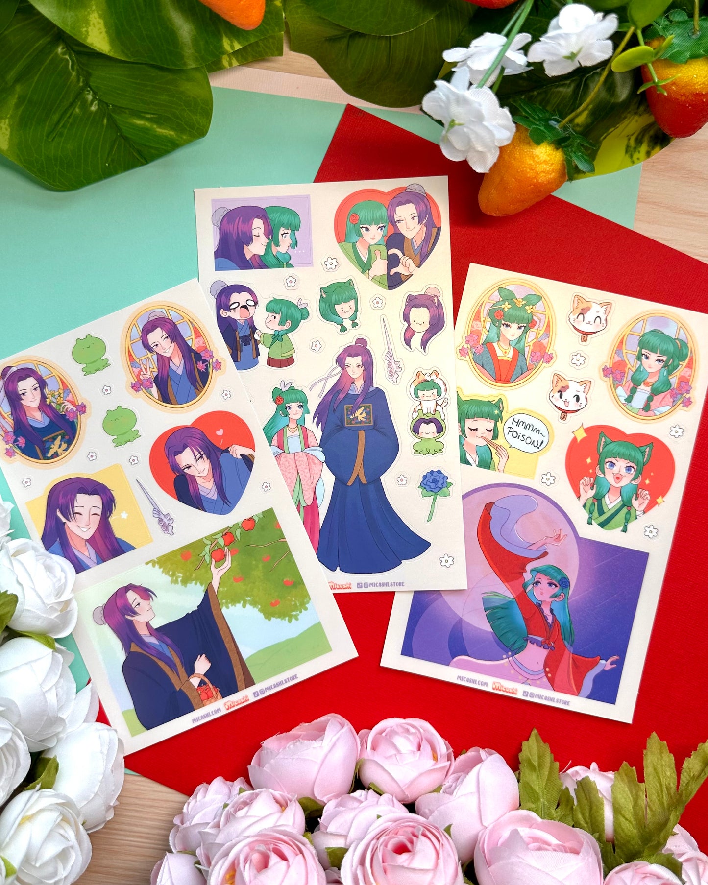 TAD Vinyl Sticker Sheets and Heart Buttons !