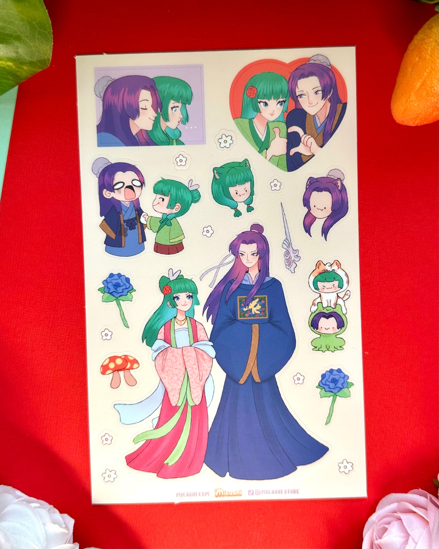 TAD Vinyl Sticker Sheets and Heart Buttons !