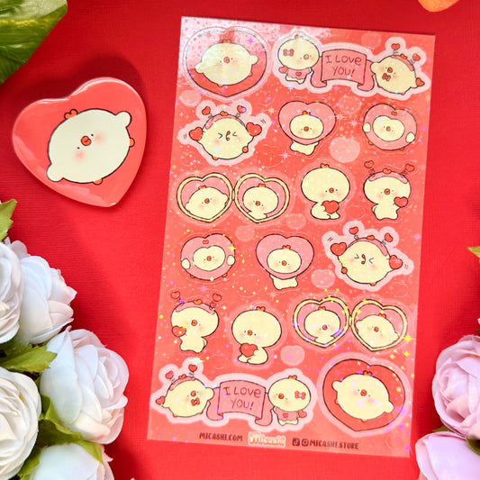 Pipa Love! Valentine's day vinyl sticker sheet! 💗💔