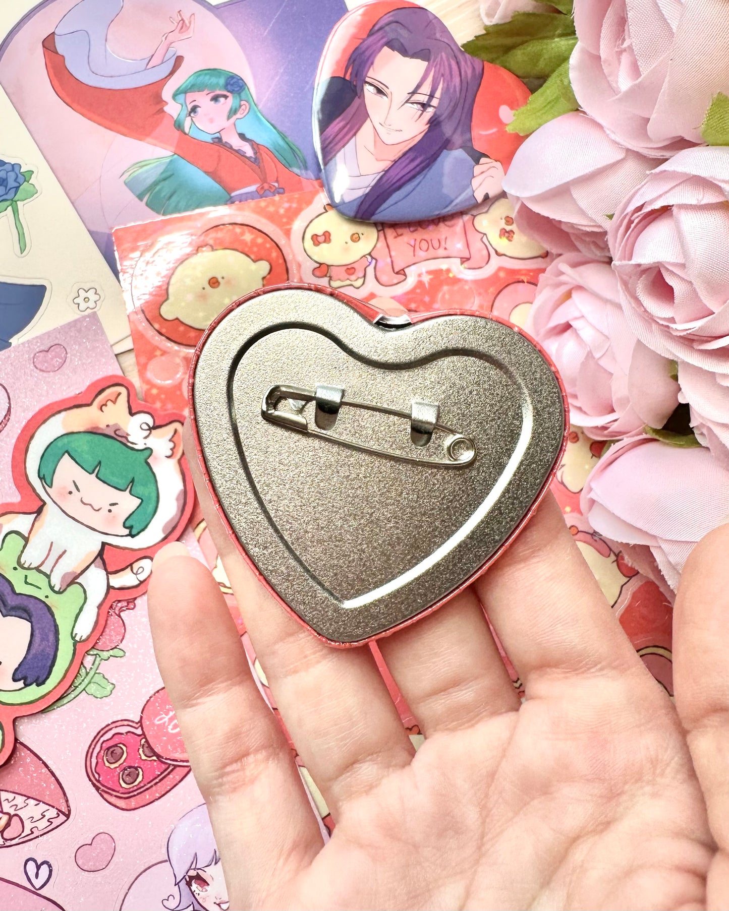 Pipa Love! Valentine's day Heart Button! 💗💔