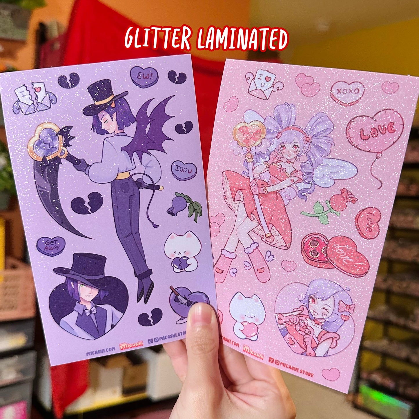 Valentine's day Cupids V.4 Art Print! 💗💔 Magical Girls V.4