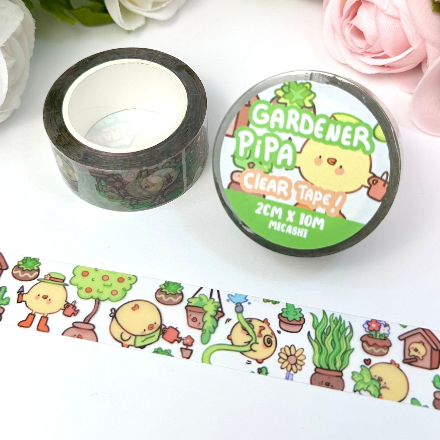 Artist and Gardener Pipas 🎨🌳 Clear Washi Tapes
