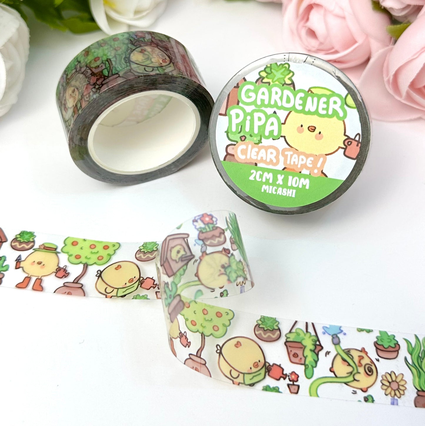 Artist and Gardener Pipas 🎨🌳 Clear Washi Tapes