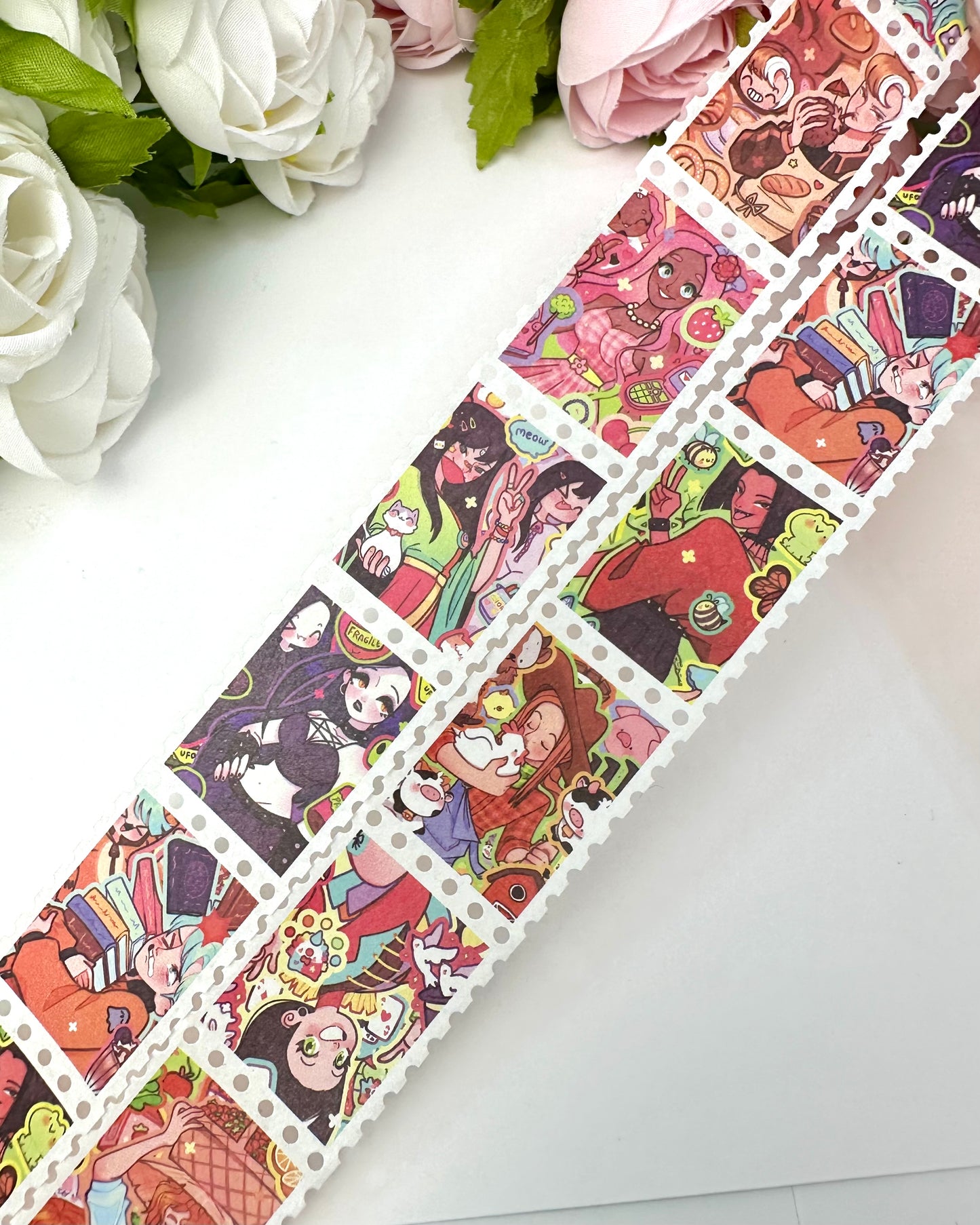 Aesthetics Original Characters Stamps Washi Tape