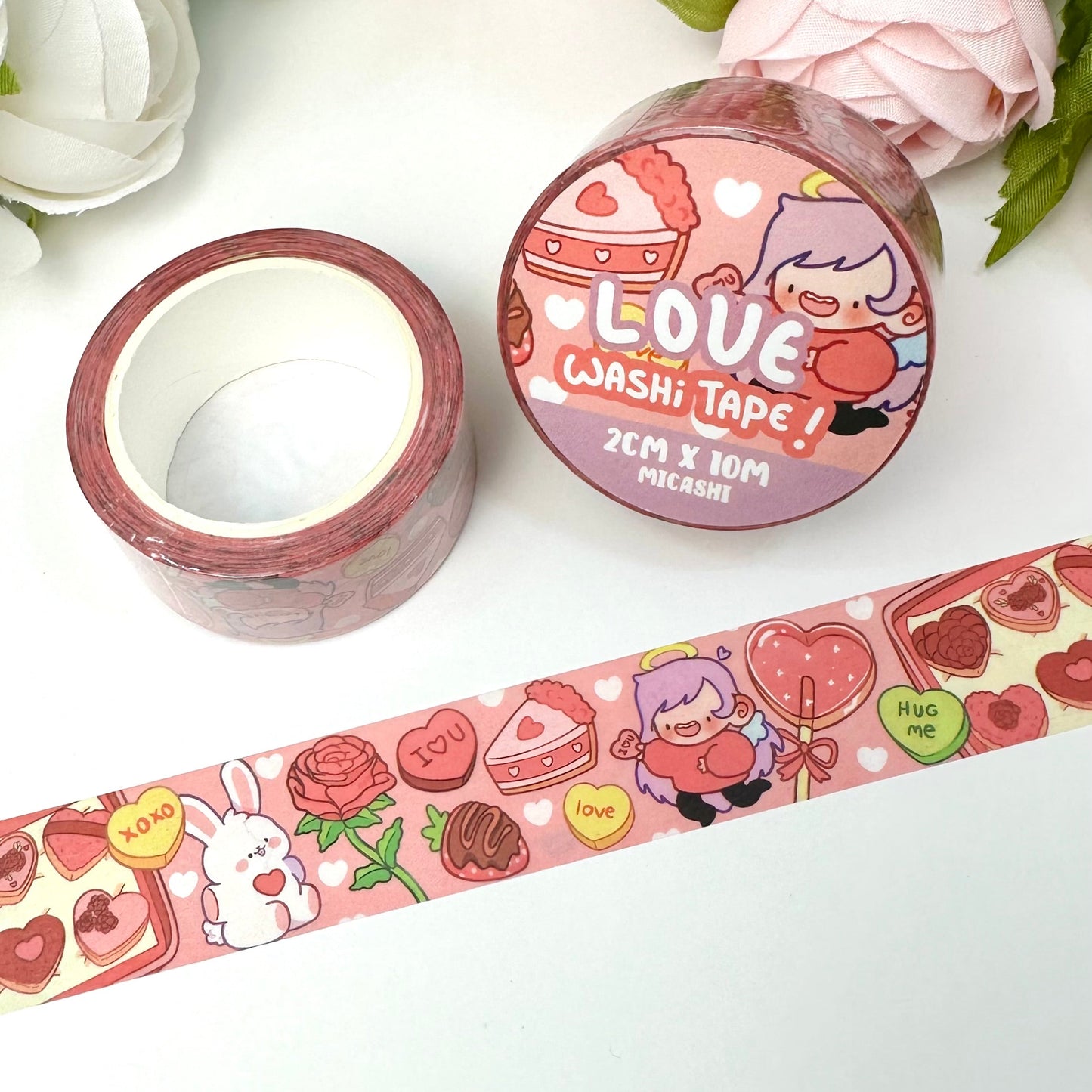 Lovely Valentine's Cupids and Pipa 💗 Washi Tape