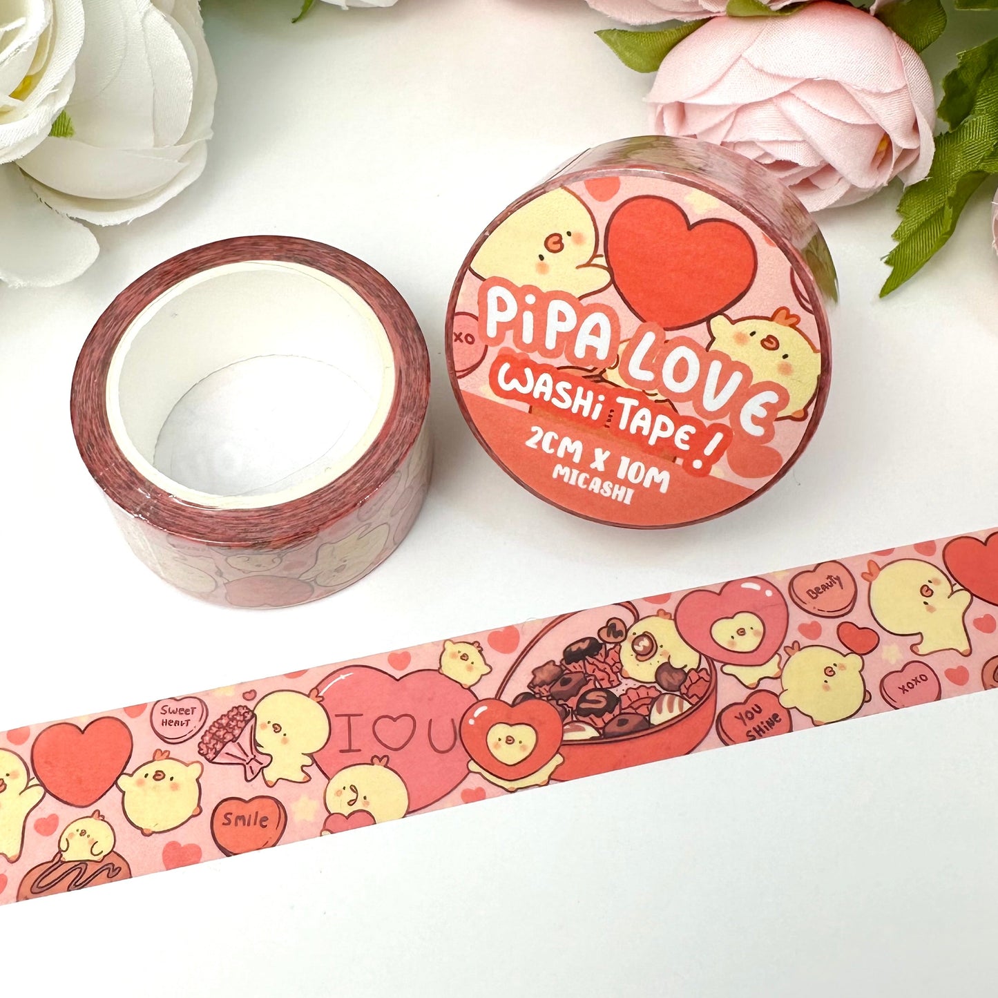 Lovely Valentine's Cupids and Pipa 💗 Washi Tape