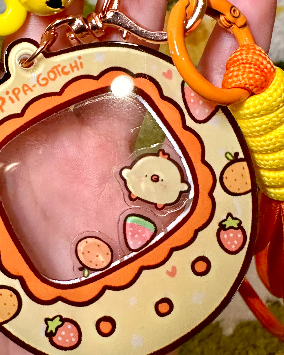 PipaGotchi Shaker Keychain! - Acrylic Cute chick charm