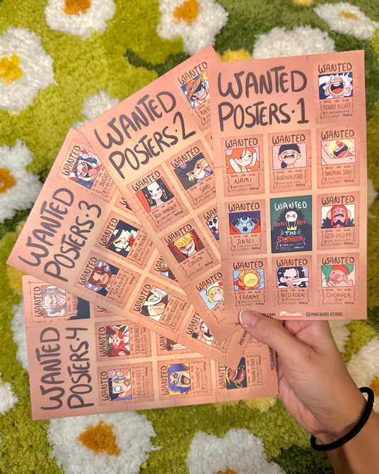 Silly Wanted Posters sticker Sheet - Vinyl Waterproof