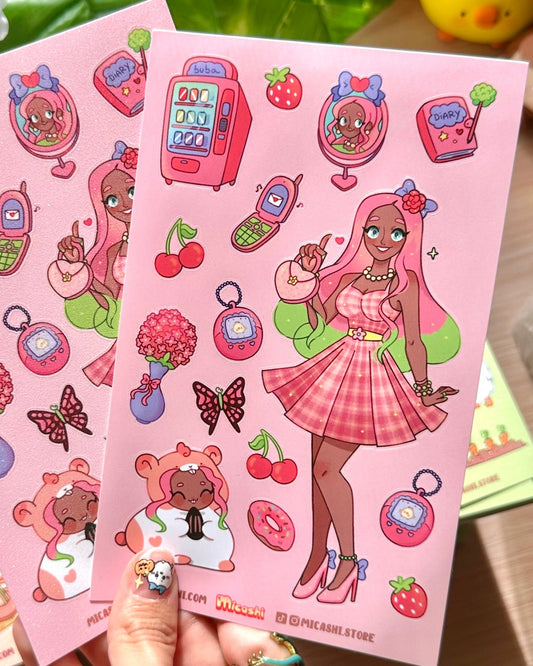 BarbieCore Cute Sticker sheet!! 🎀  Eimi!