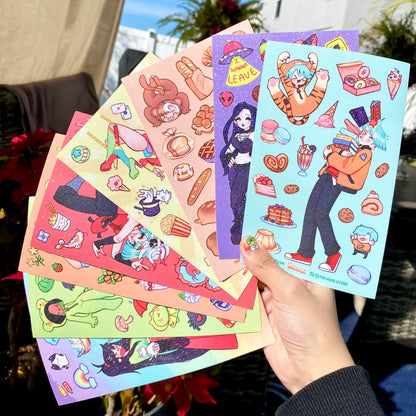 COMPILATION Original Characters vinyl Sticker sheets!